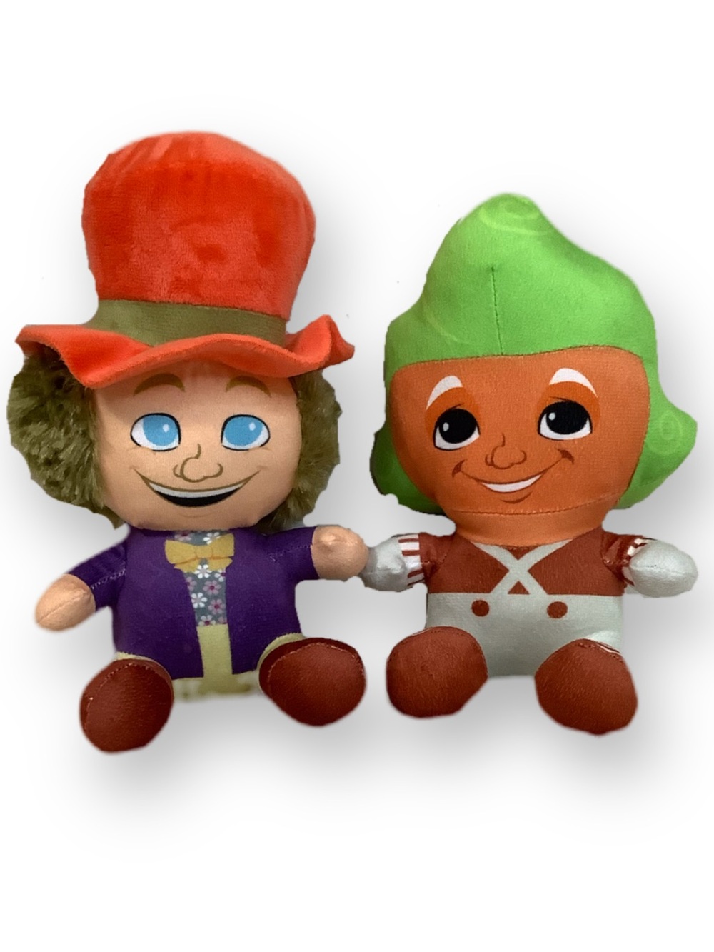 Toy Factory Willy Wonka and Oompa Loompa Plush Set 8in